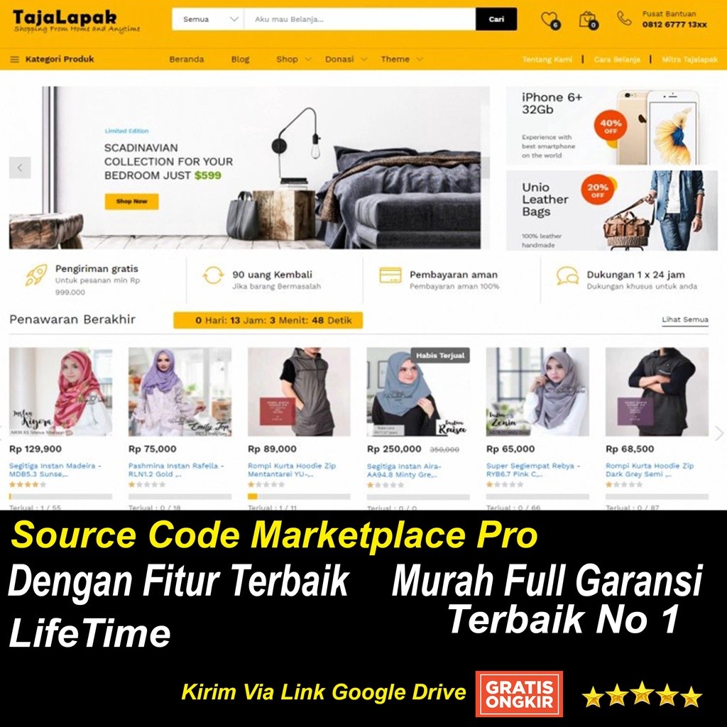 Source Code Marketplace Pro Dengan Fitur Terbaik