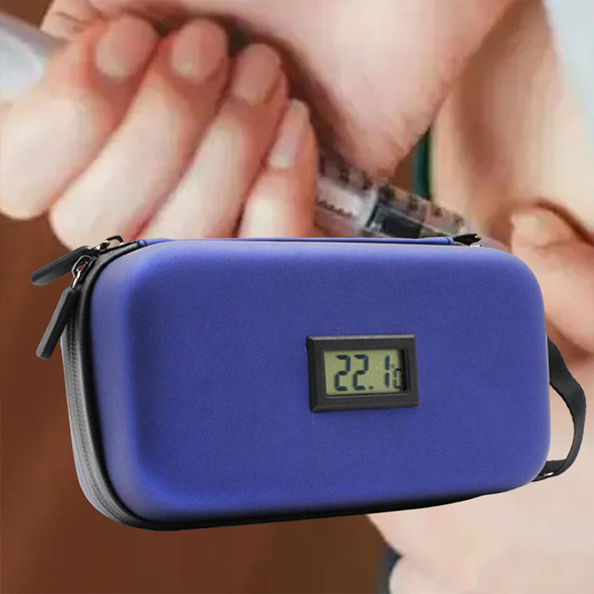 Tas Insulin Portable Pendingin / Insulin Cooler Bag / Tas Pendingin Tampilan Suhu / Tas Pendingin