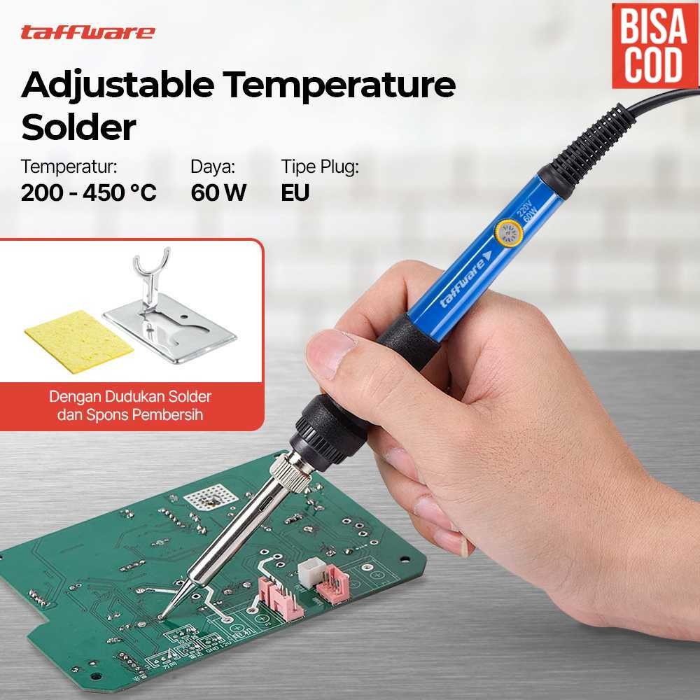 ( Store27 bIsa COD ) Taffware Solder Adjustable Temperatur 200-450 Derajat Celcius 220V 60W - 806