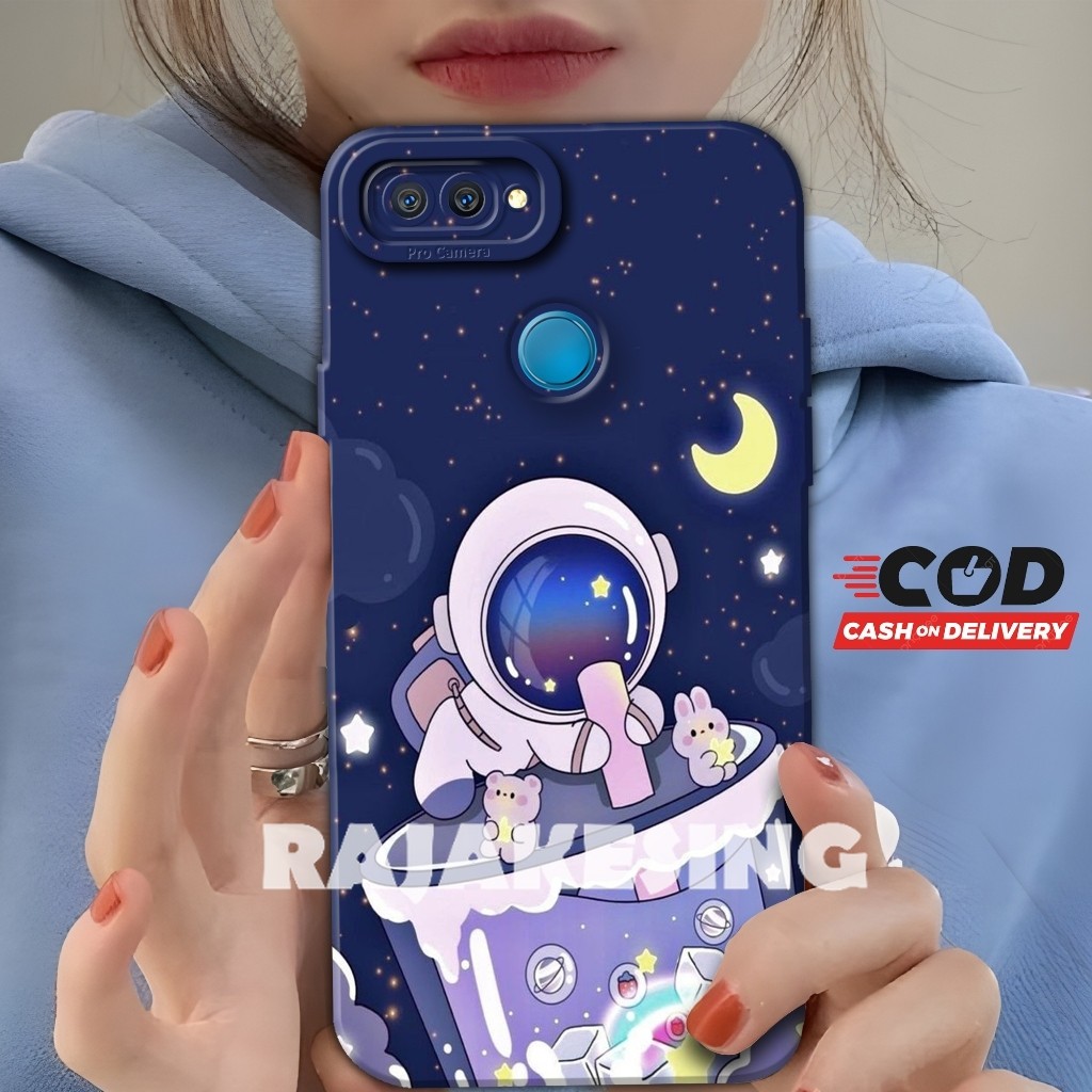 {ALD33} Soft Case Oppo A5S A7 A12 A11K - Fashion Case Motif Astronot - Softcase Pro Camera Oppo - Ca