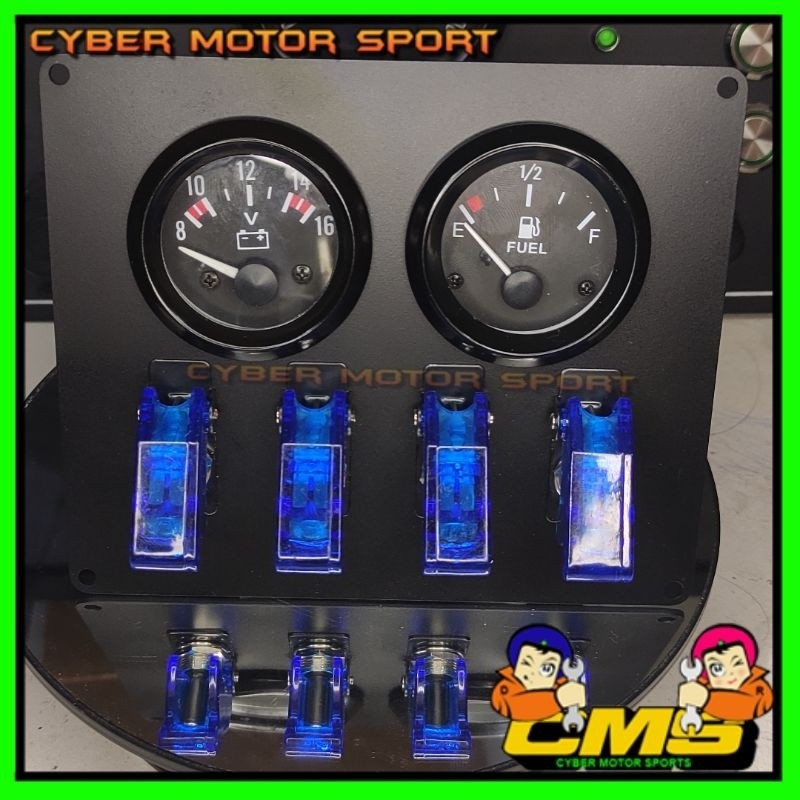 Indikator mobil fuel meter volt meter universal saklar ARB rocker analog gauge dashboard penting tem