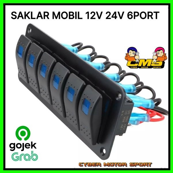 Saklar mobil universal.12v 24v paket Saklar lampu . foglamp.