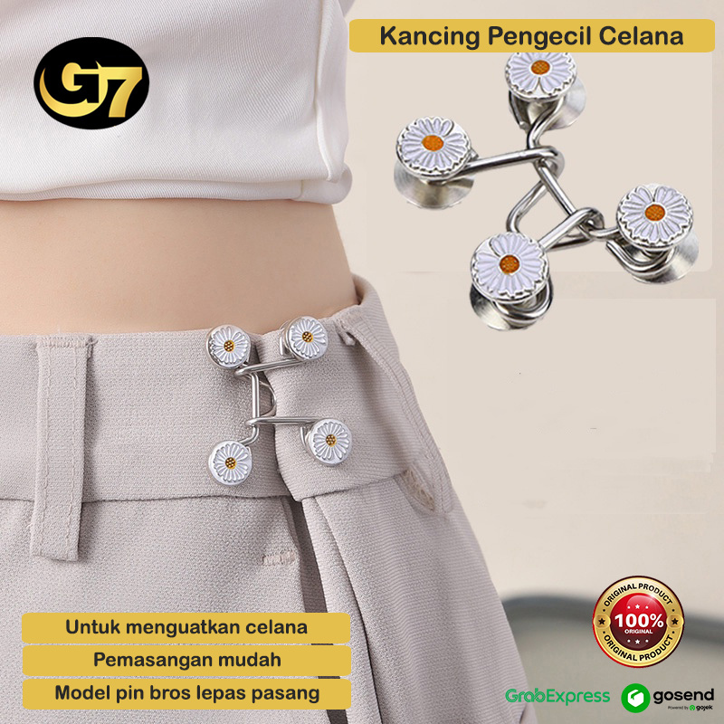 Kancing Pengecil Jeans Lepas Pasang Kancing Adjust Kancing Celana Pengait Adjustable Praktis Anti Ka