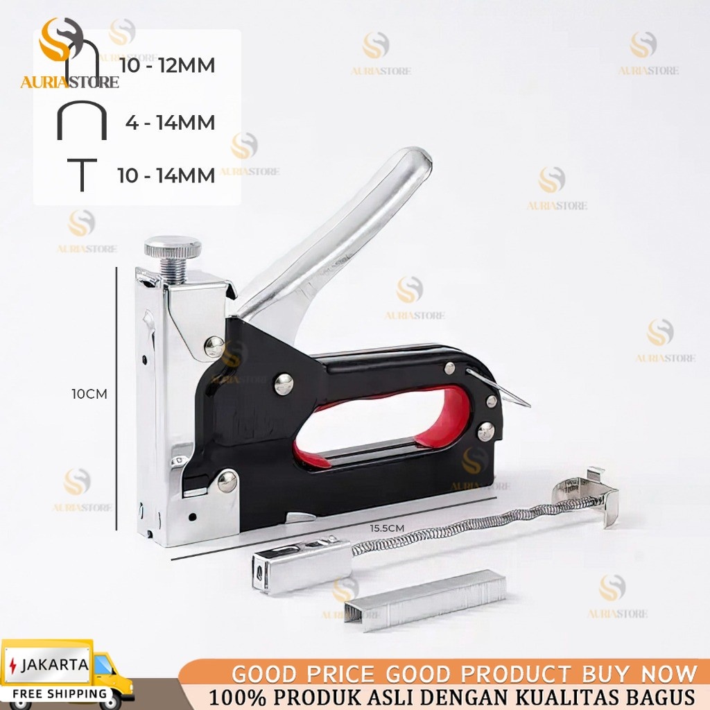 

3 In 1 Stapler Gun Staples Tembak Gun Tacker Powerfull Pistol Stapler Gratis 600 Staples