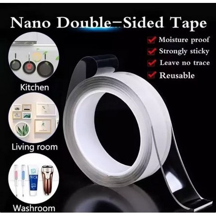 

Nano Double Tape Bening Transparan 2M Lebar 3MM Tebal 2MM