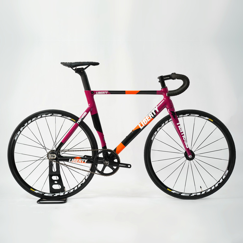 Fixed Gear Bike 700C Aluminum Frame Carbon Fork Single Speed Fixie Track Bicycle with Legend Wheelse