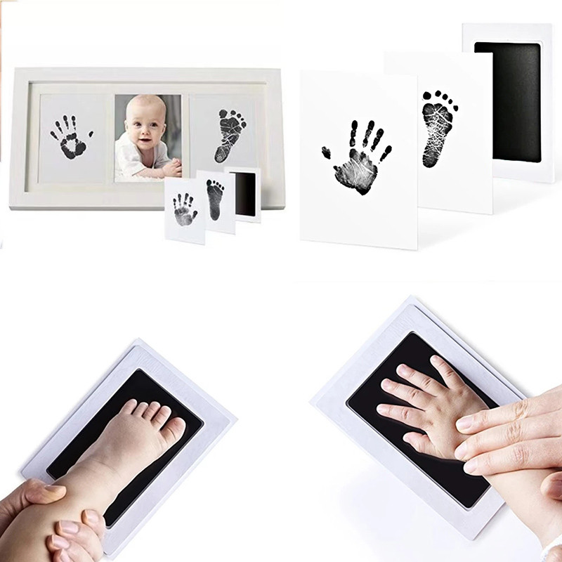 

Baby Footprints 5.7x9.5cm Safe Non-Toxic Handprint Footprint Imprint Ink Pads Kits For Babies Paw Print Newborn Infant Souvenirs