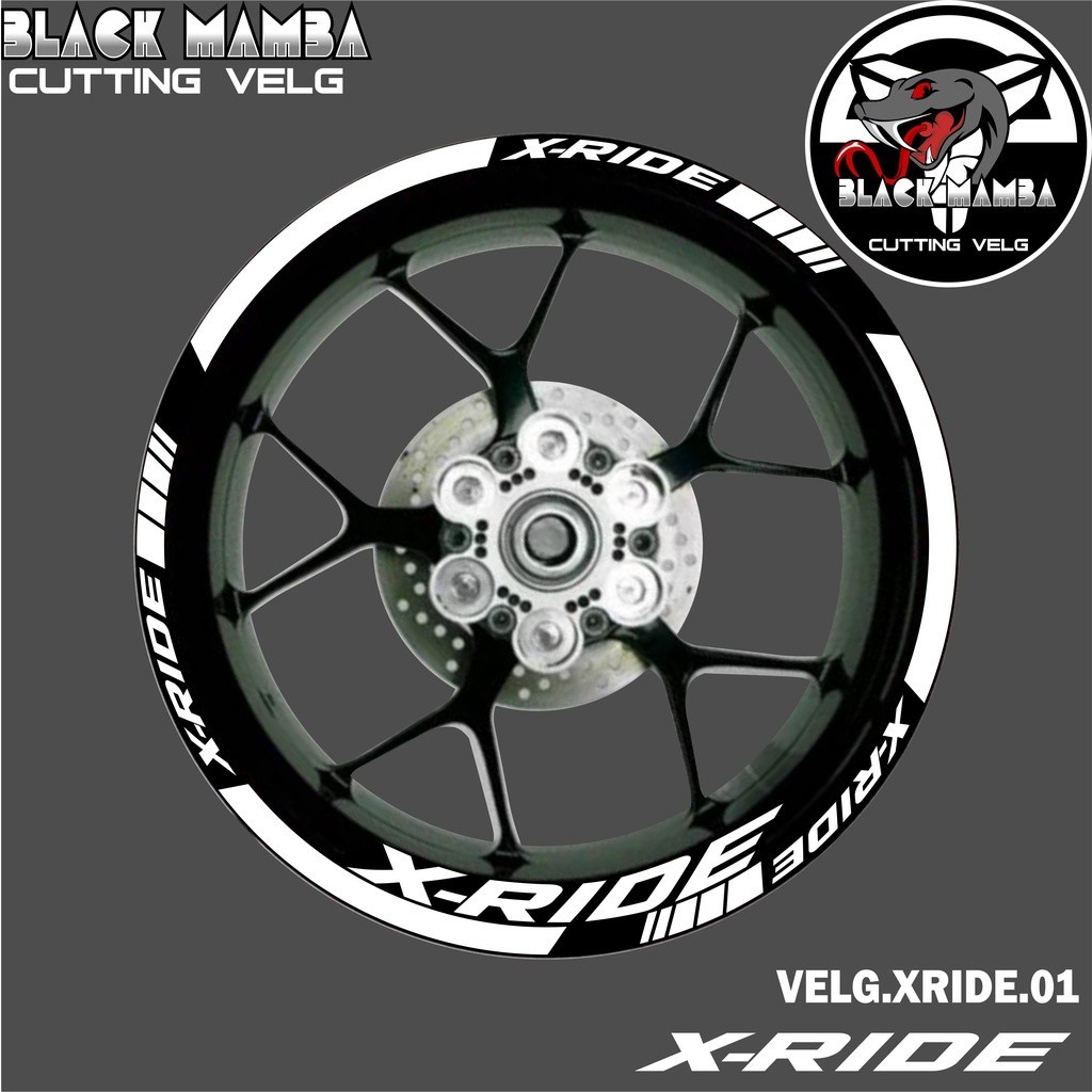 CUTTING STICKER VELG XRIDE - STIKER LIS LIST VARIASI BAN/VELG YAMAHA XRIDE