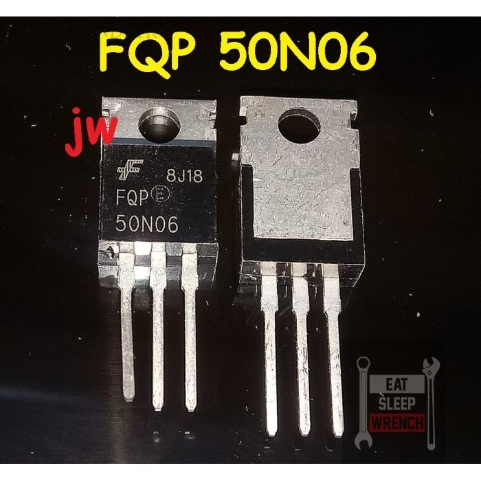 FQP50N06 50N06 P50N06 P50NF06 STP50N06 MOSFET 50A 60V N-Channel aneka  IC transistor dan konduktor