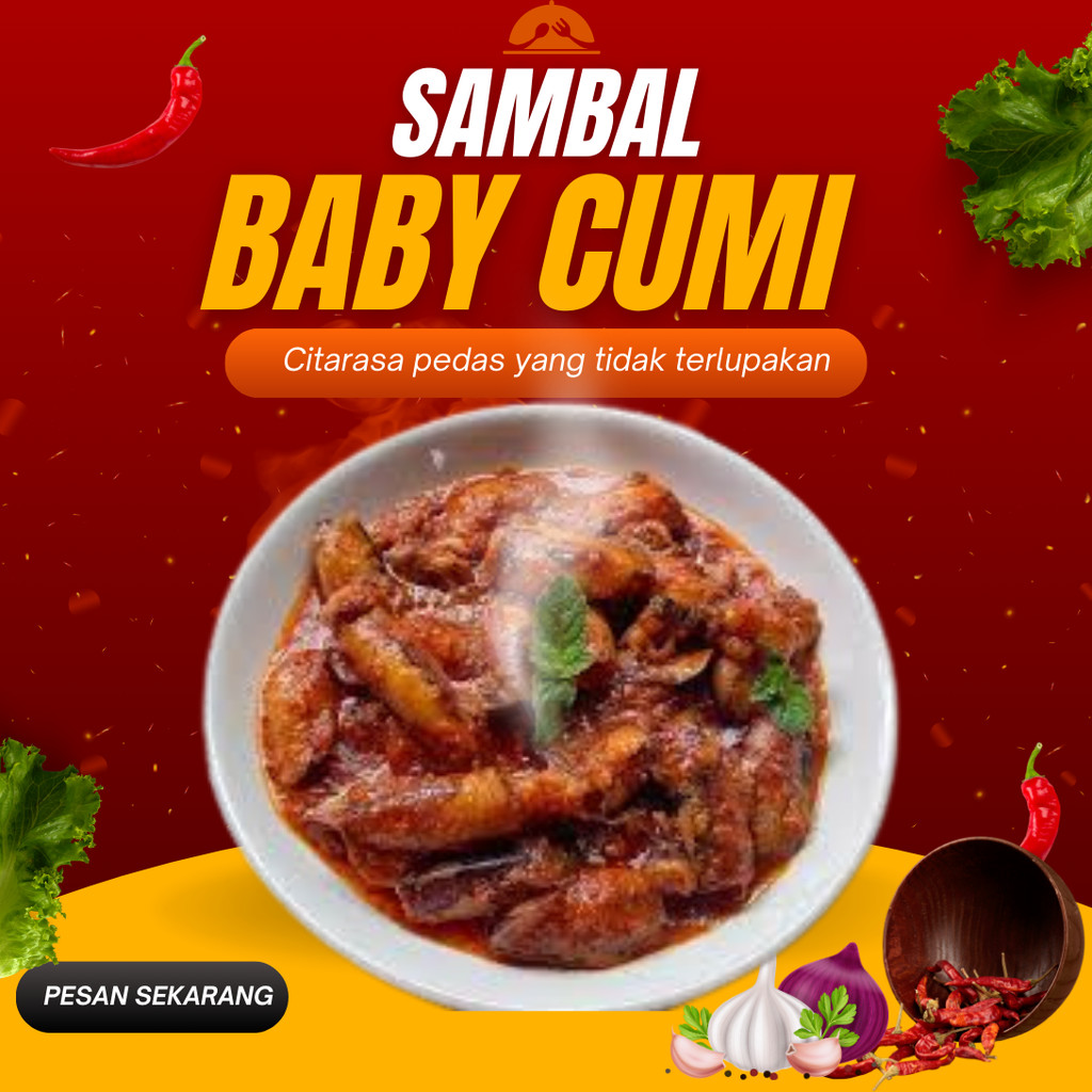 

Sambal Pedas Cumi 1 Kilo gram Sambal Rempah Enak Super Pedas