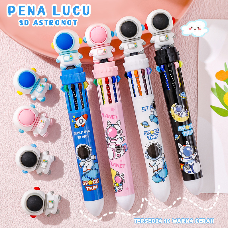 

PULPEN MEKANIK 10 WARNA TINTA KARAKTER ASTRONOT 3D / PULPEN 10 WARNA BONEKA ASTRONOT