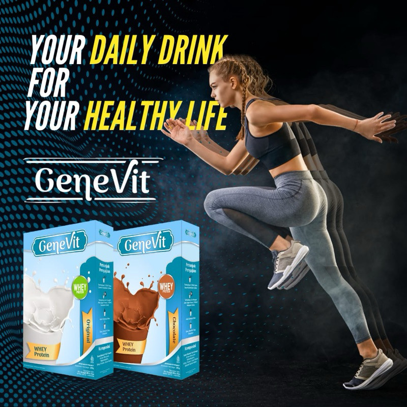 PROTEIN 200 gram whey protein Genevit susu whey protein Susu penambah berat badan