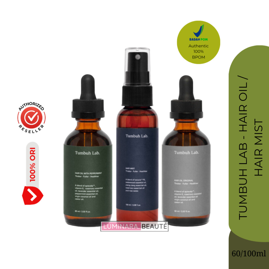 TUMBUH LAB - Hair Oil Hair Mist Original Peppermint Tumbuh Lab New Formula
