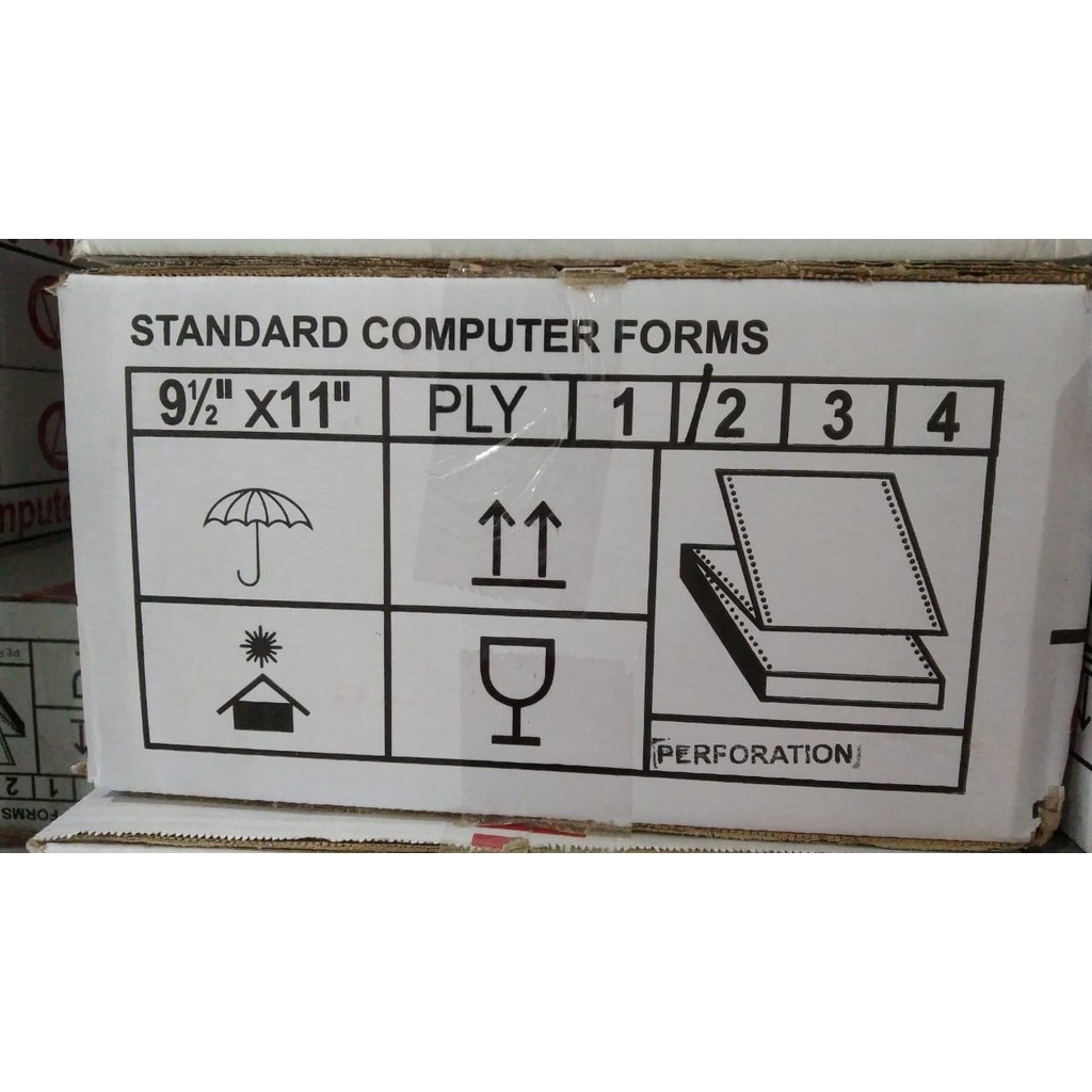 

Continuous Form 9.5 x 11" 1 Ply bagi 2 dan full Putih Kertas Computer NCR