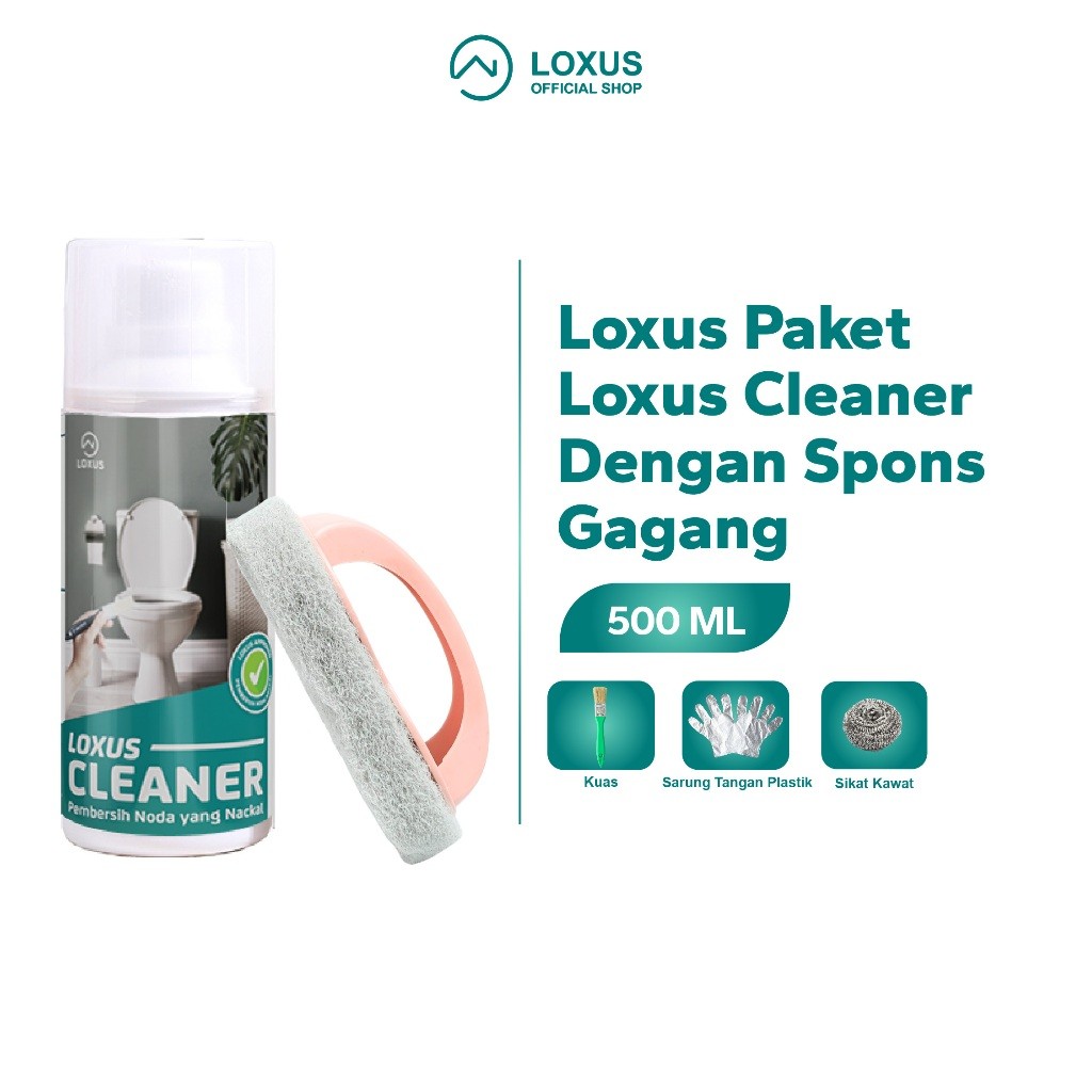 Loxus Paket Loxus Cleaner Dengan Spons Gagang