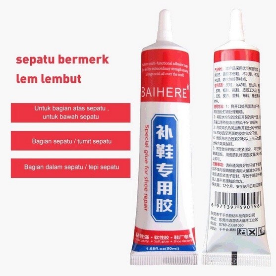 

[Midbase] Lem Sepatu Baihere Perekat Super Kuat Tahan Air Anti Bau 50ML