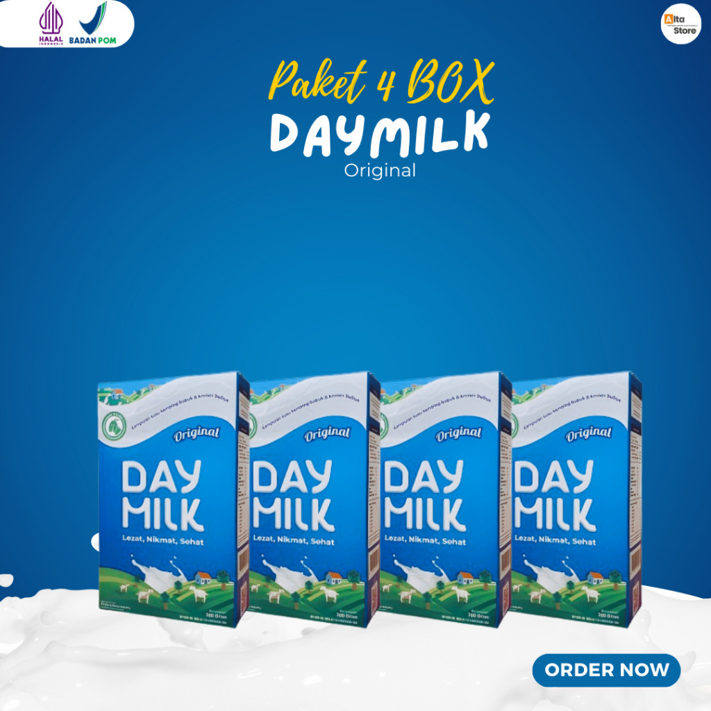 

Paket 4 Box Daymilk Susu Kambing 100% Original Halal BPOM Atasi Gangguan Pernapasan dan Perbaikan Tulang dan Sendi