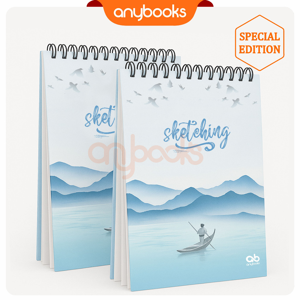 

Anybooks Edisi Sketchbook A4 Buku Gambar Vertikal Jilid Spiral Aesthetic Buku Sketsa 40 PageCO