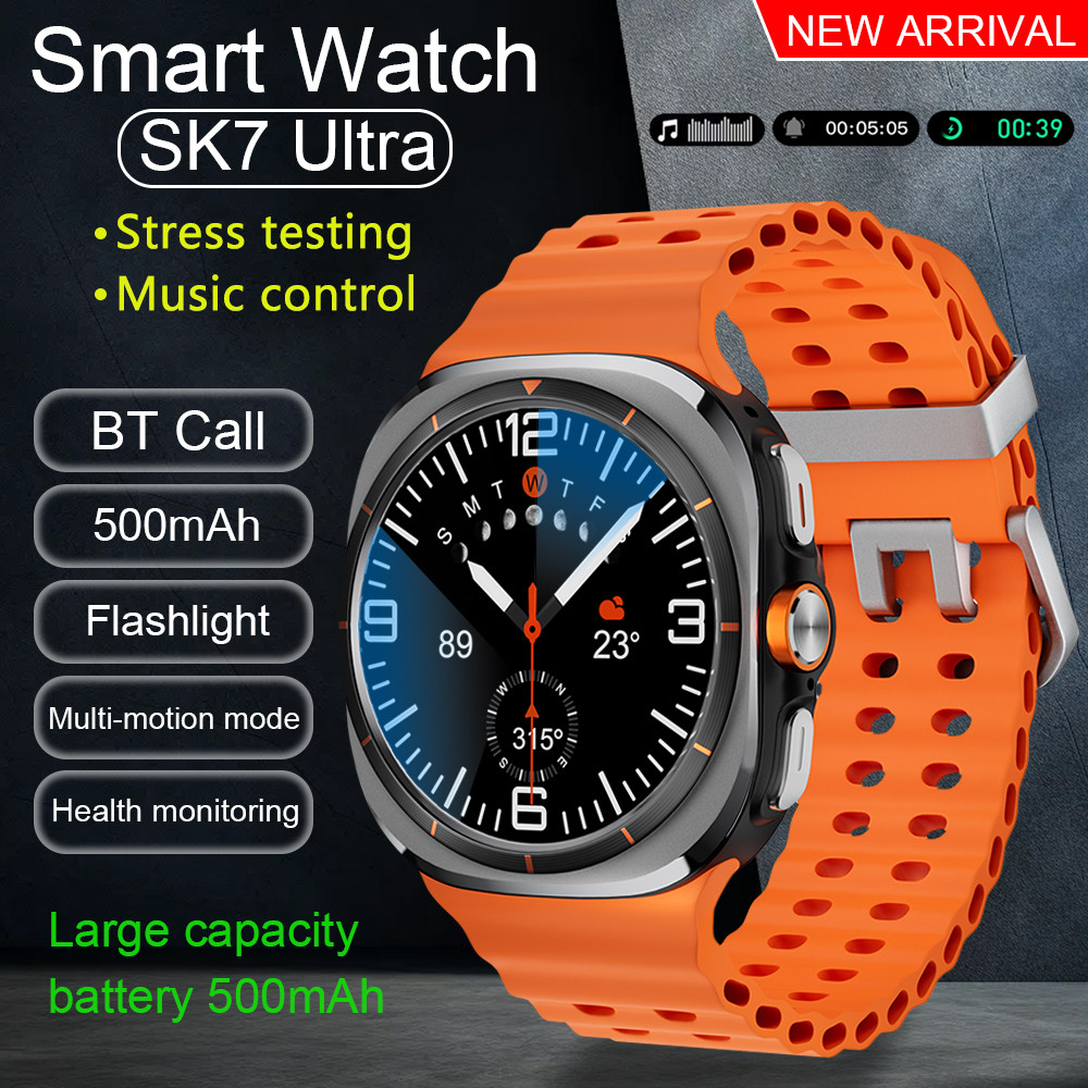 2025 Korean Galaxy Watch Ultra 7 Smart Watch 500mAh GPS Track Watch IP68 AMOLED 5.3 BT Call Sports S