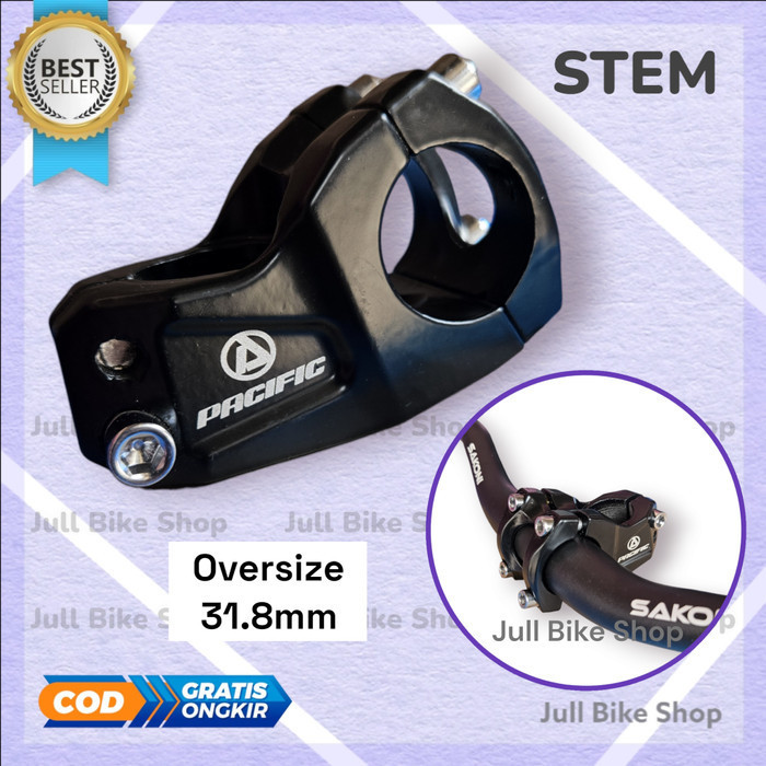 PACIFIC Stem sepeda MTB fixie fork 28.6 mm Oversize Alloy Head stang handlebar OS 31.8 mm