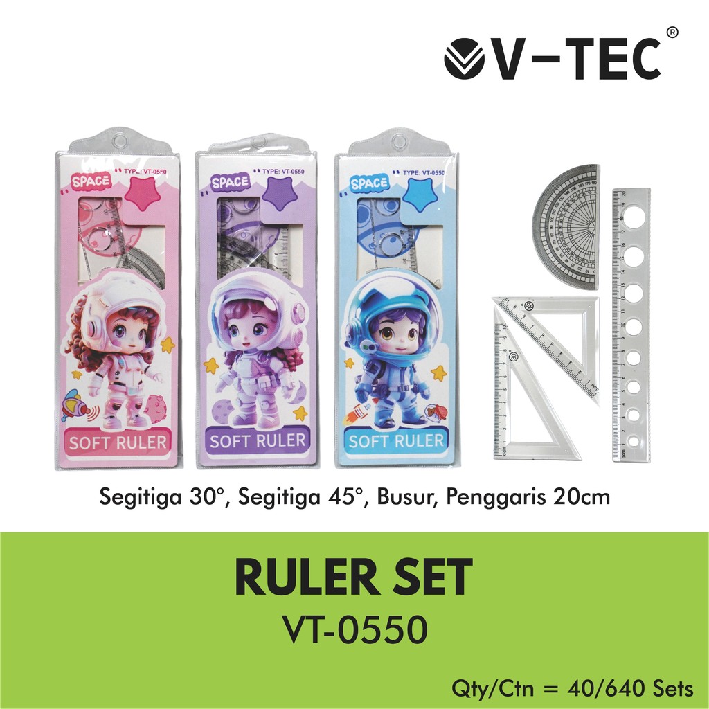 

V-TEC RULER SET PENGGARIS SET