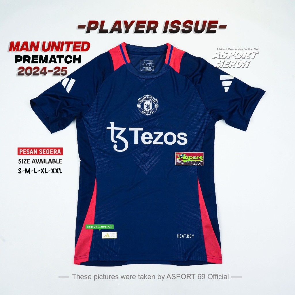 ASPORT PI  MU MAN UNITED PREMATCH TIRO 2024 2025 PLAYER ISSUE JERSI MAN UNITED PRO TRAINING TIRO 24 