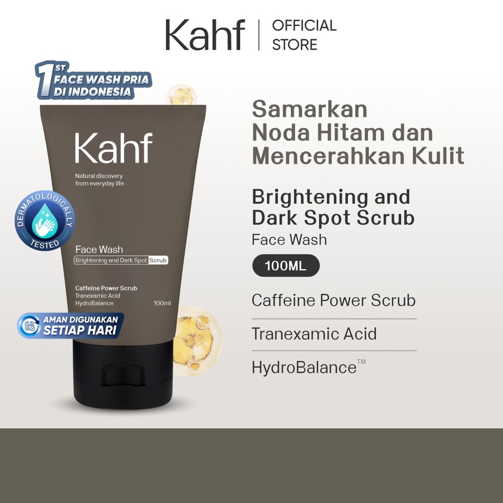 [Gift Not For Sale] Kahf Brightening and Dark Spot Scrub Face Wash 100 ml