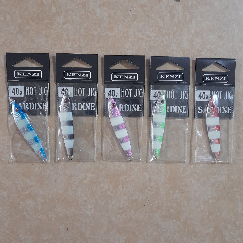 Kenzi Sardine Umpan Pancing Metal Jig 40 gram Saltwater Lure