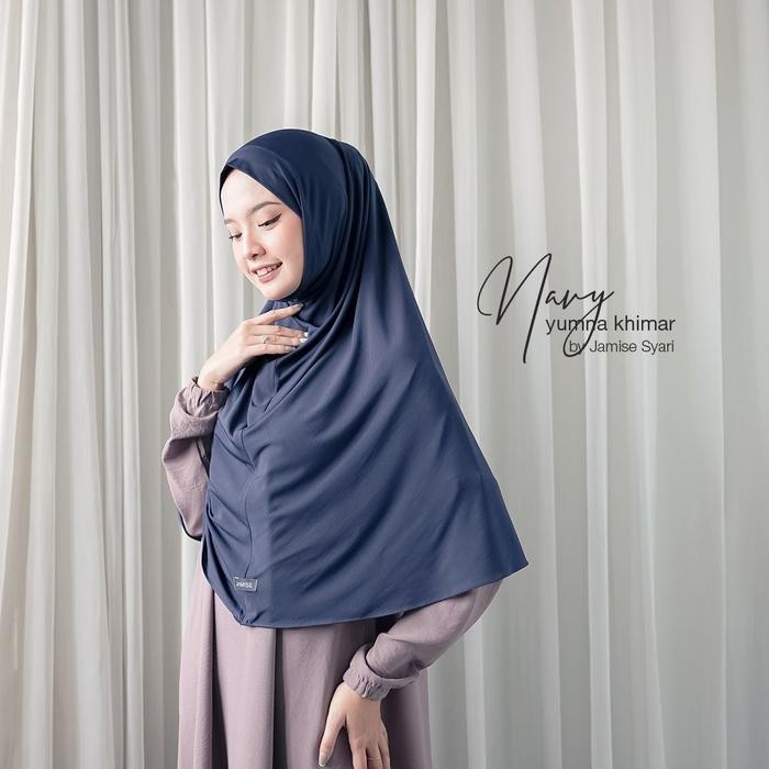 Yumna Bergo | Jilbab Instan Syari Muslimah by Jamise - Navy