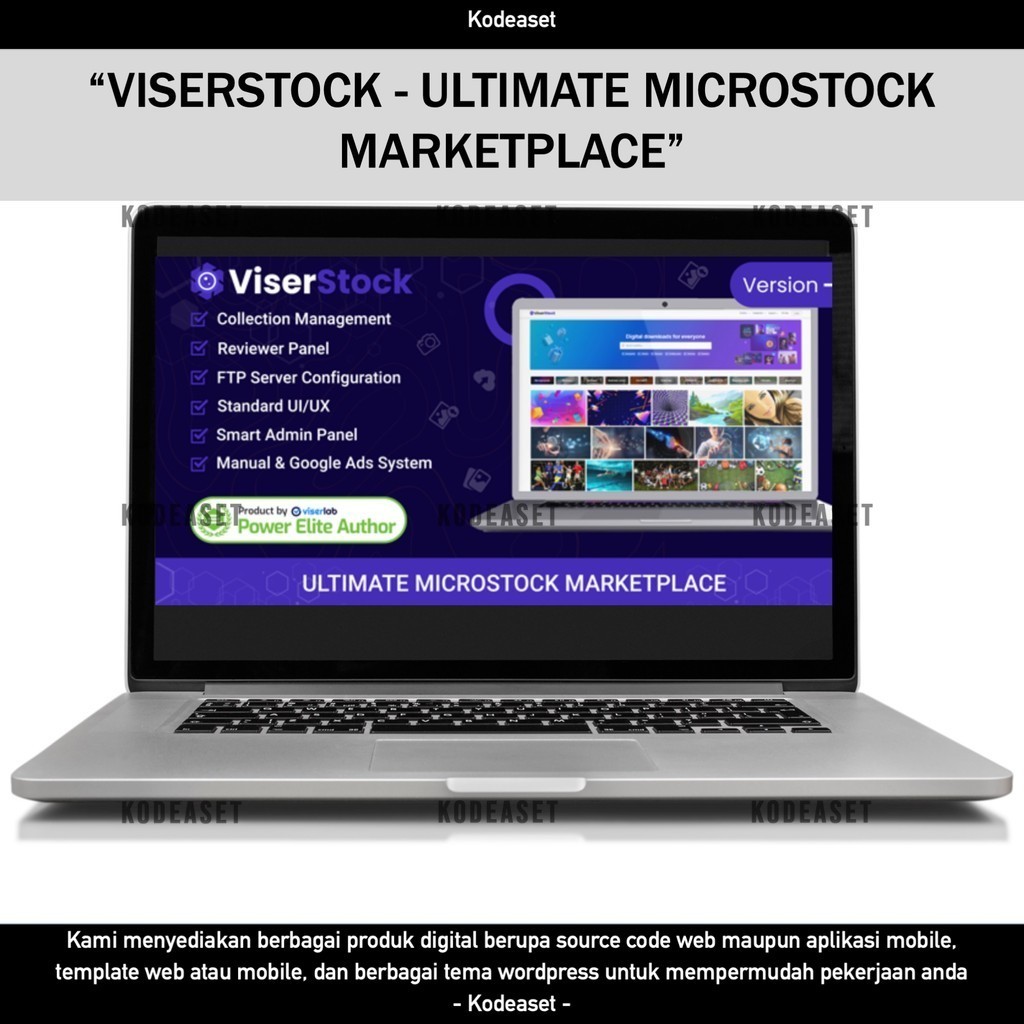 SOURCE CODE APLIKASI WEB VISERSTOCK - ULTIMATE MICROSTOCK MARKETPLACE D171 KODEASET