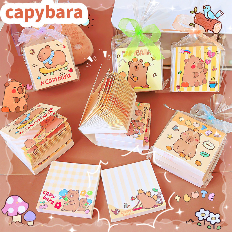 

Kawaii stationary supplies Office accessories weekly planner Notepad s ool cute capybara mini Portable Notebooks Scrat paper