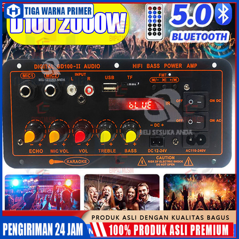 Amplifier Board 12V 24V AC 220V Amplifier Ampli Mini Board Audio Bluetooth USB FM Radio TF Player Su