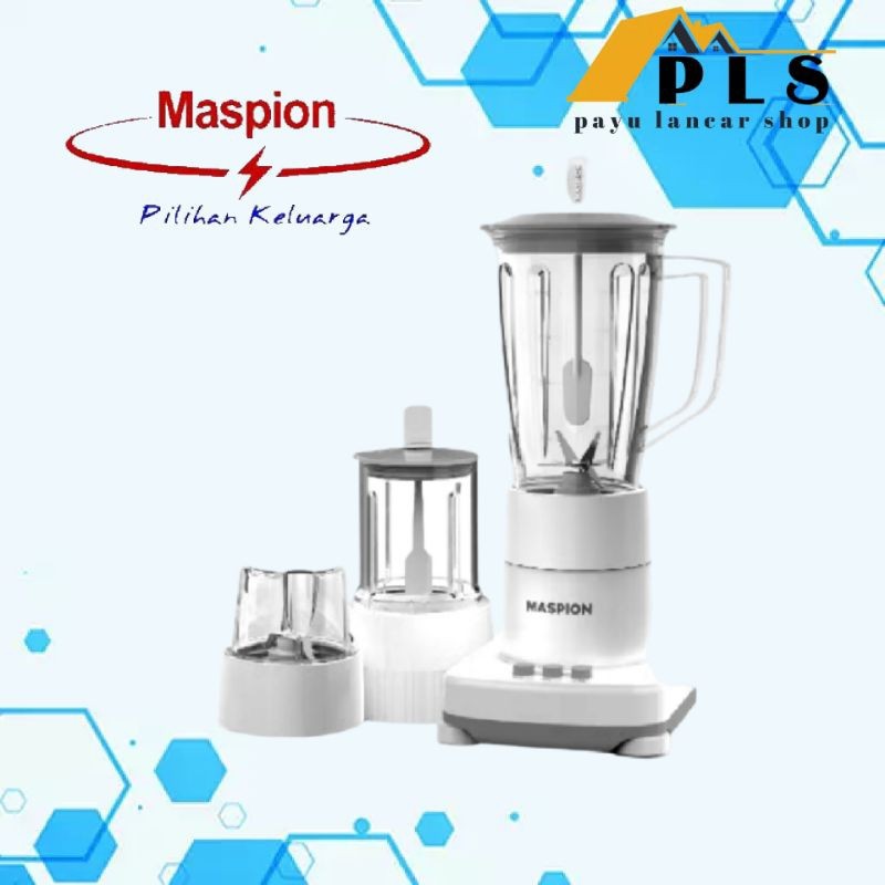 MASPION blender 3in1 MT 1273 PL, blender maspion 1 liter gelas plastik