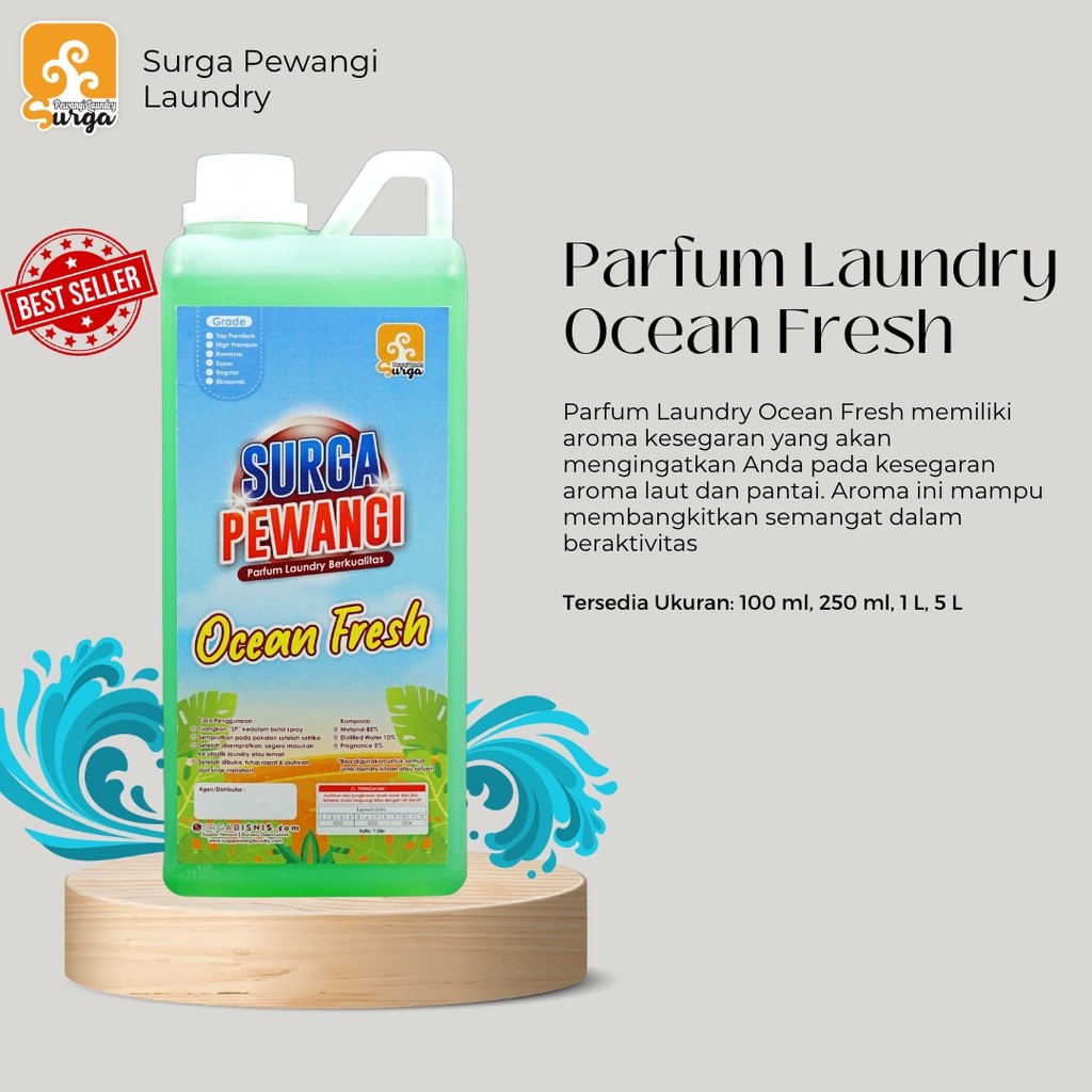 Parfum Laundry Surga Pewangi Aroma Ocean Fresh - Pewangi Laundry premium Grade A