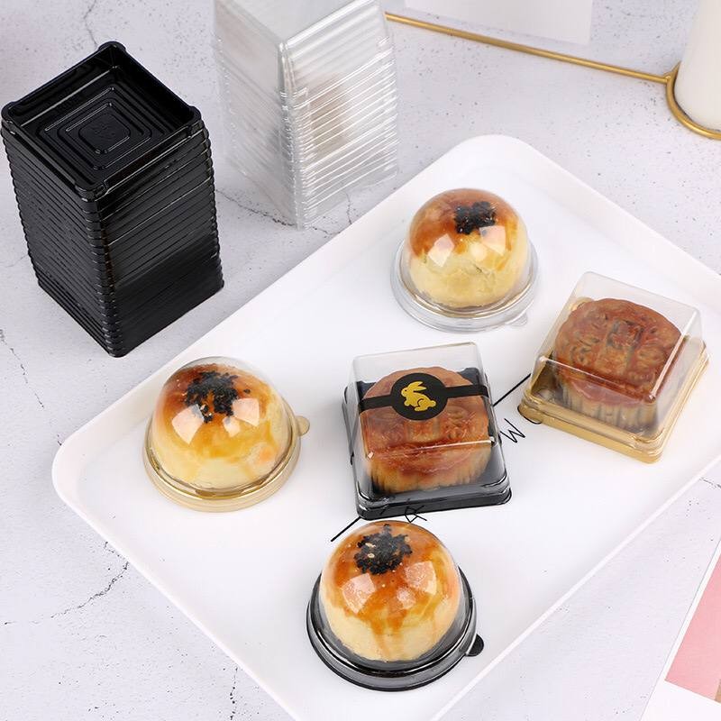 

[Isi 50pcs] Cup Mooncake/ Mika Kue Mooncake/ Box Mooncake bening/ Mika Transparant