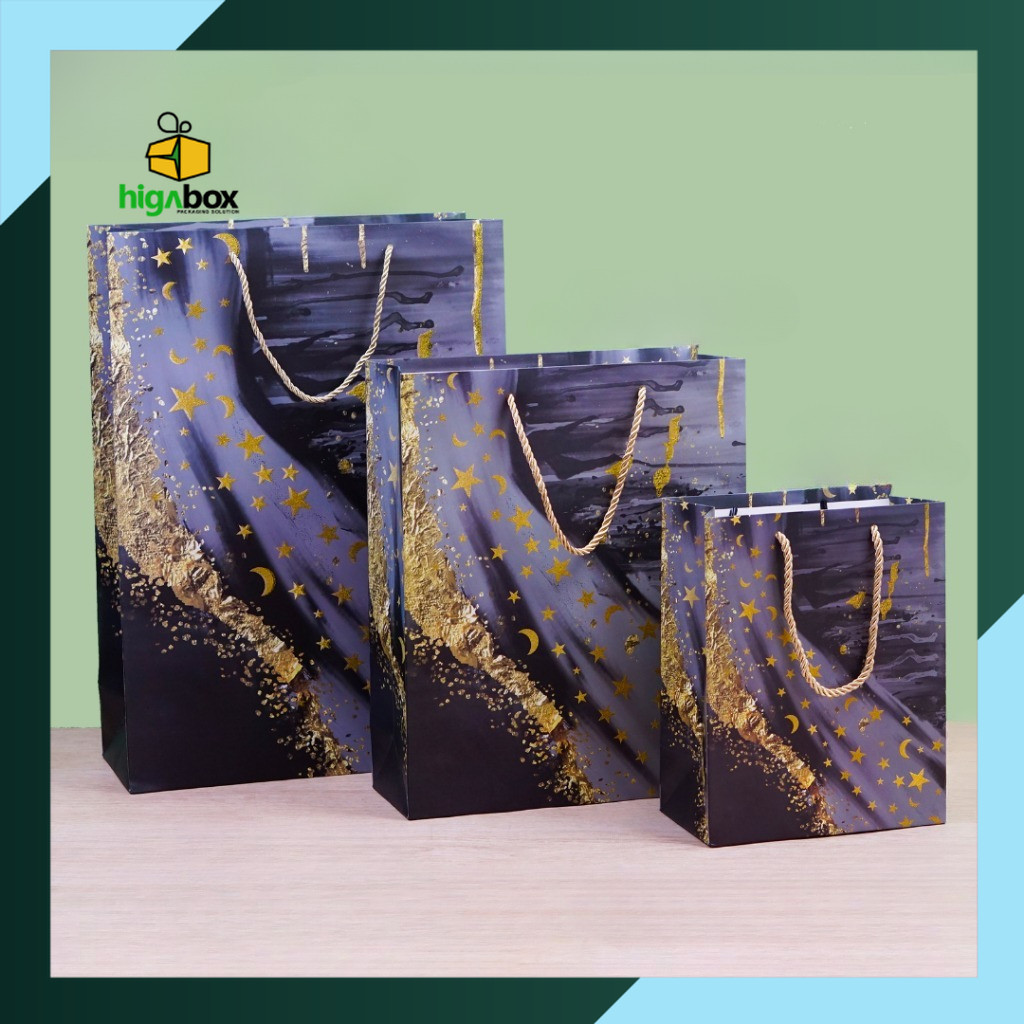 

Paper Bag Tote Bag / Gift Box Tote Bag / High end Gift Paper Bag Paperbag Box Set Motif, Souvenir, Tas kue, Hampers | AM01E2