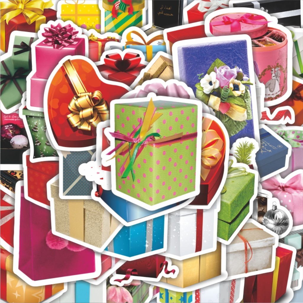 

100PCS Lucu Stiker Gift [Kado/Hadiah] Stiker Aesthetic Stiker Anti Air Stikers Berperekat Waterproof sticker decal buat Motor Helm Buku Journal Koper Casing HP Laptop Botol Minum Hadiah anak
