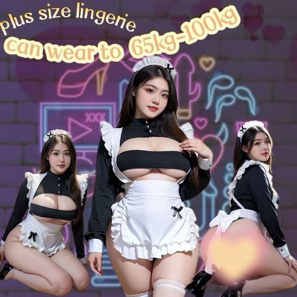 lingerieing wanita hot jumbobaju cosplay wanita sexy maid baju dinas jumbo can wear to 100kg
