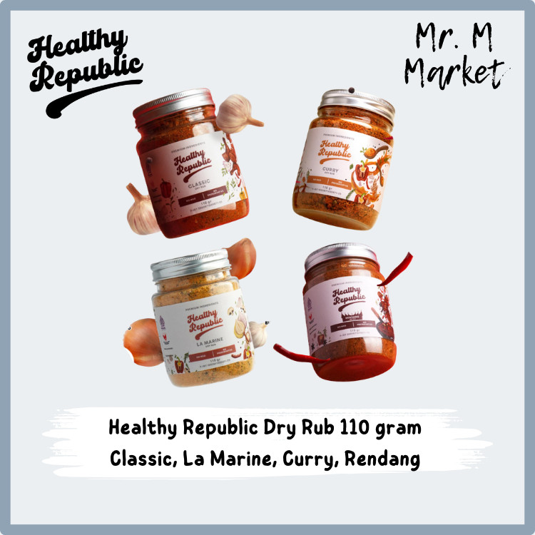 

Healthy Republic Bumbu Marinasi Serba Guna Rendah Kalori Rendah Lemak Spices 110 gr - Dry Rub