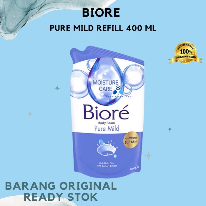 Biore Beauty Sabun Mandi Cair Pelembab Kulit Pure Mild Refill 400 ml - vm2