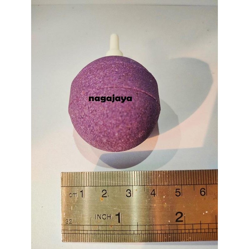 airstone batu aerator batu gelembung udara aquarium bakso medium warna - Ungu aksesoris aquarium