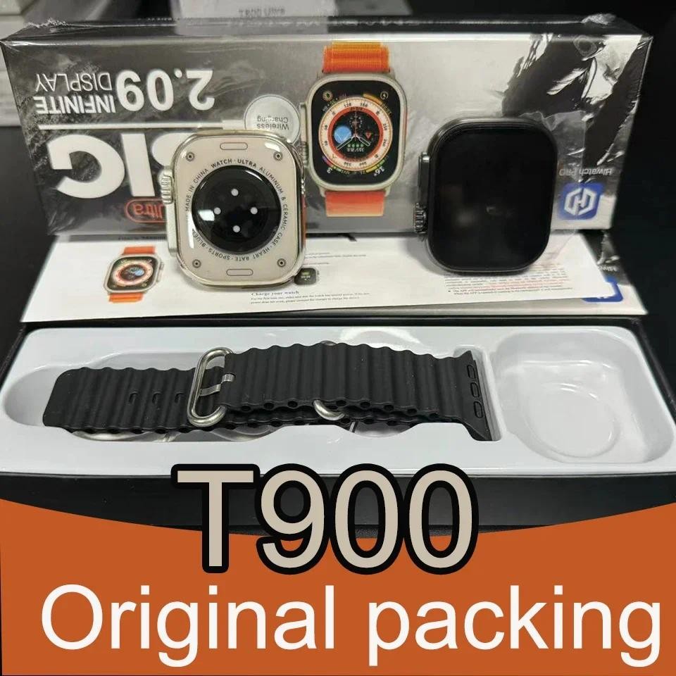 New T900 Ultra Smart Watch Men 49mm Series 9 AMOLED Screen NFC Compass Waterproof Watches IWO Ultra 