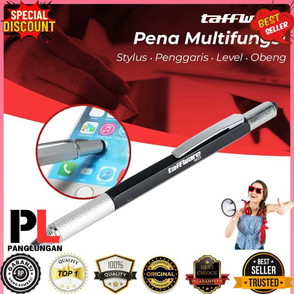 

Taffware Pena Multifungsi Plastik Stylus Penggaris Waterpass Obeng - 9625