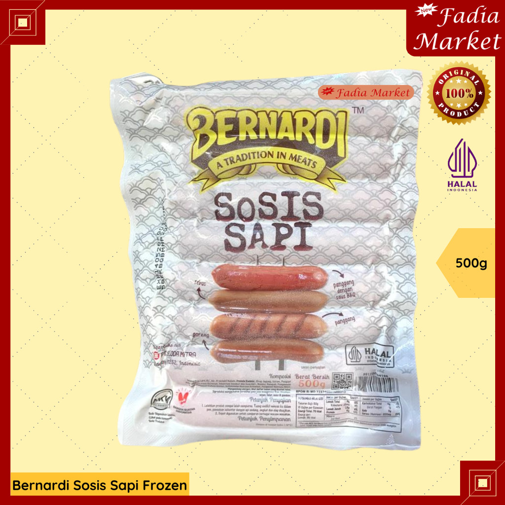 

Bernardi Sosis Sapi Beef Sausages Frozen Food 500g