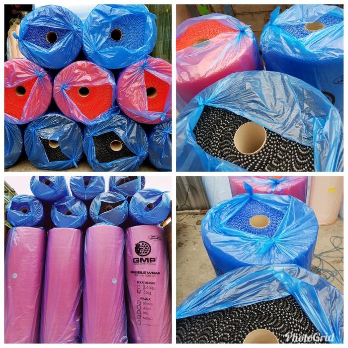 

Bubble wrap warna hitam merah biru uk.125x50m brand GMP [terlaris]