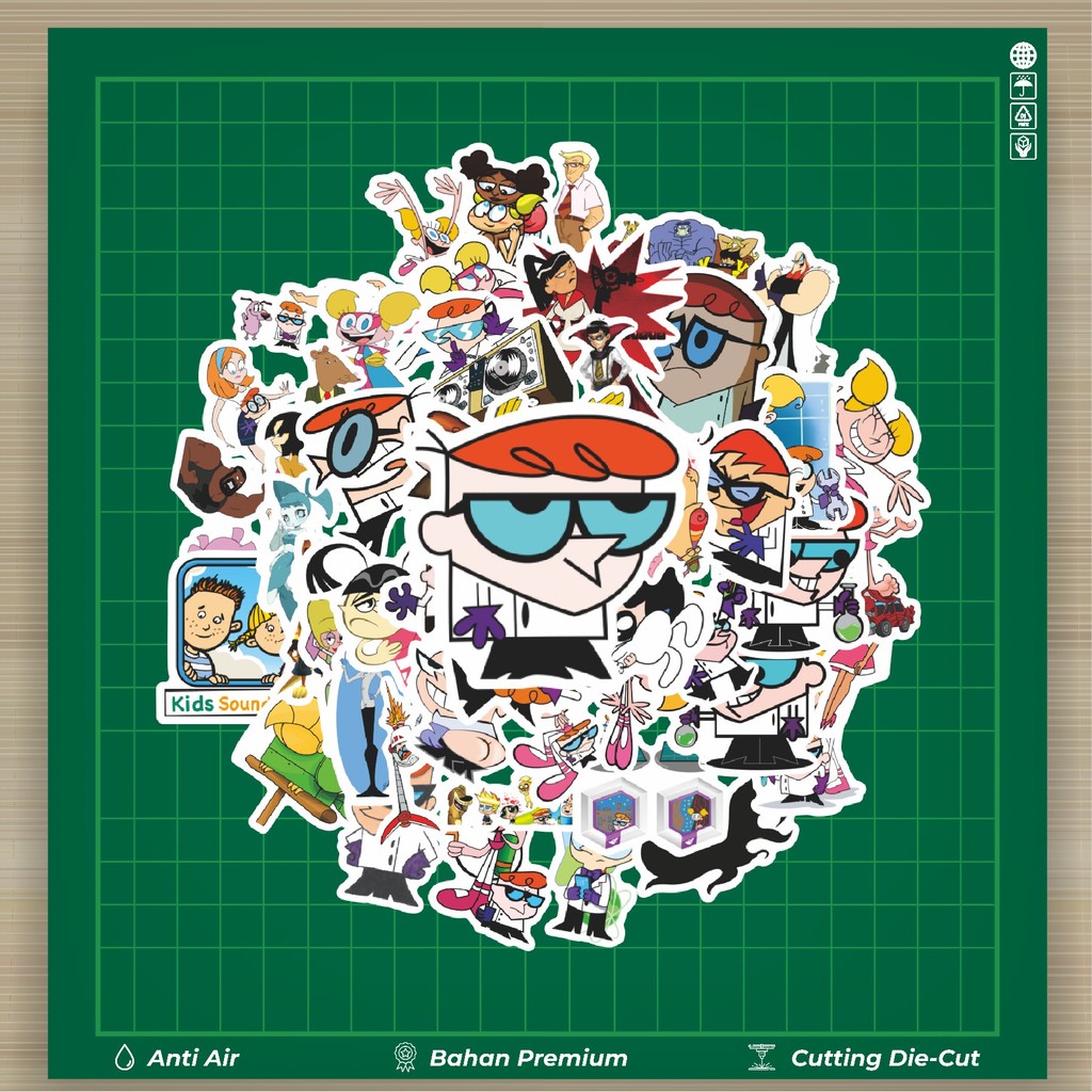 

HOT 50 PCS STIKER Sticker Dexter's Laboratory Sticker Stiker Fashion Cars Decal Dingin Kartu Album Custom Vinyl Anti Air- Sticker Aesthetic Buku Journal Koper Casing HP Tablet Laptop Helm Motor Botol Minum