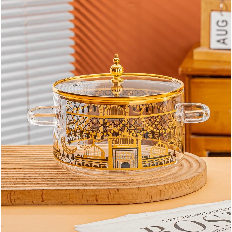 

Panci Rebus Soup Pot Kaca Premium High Quality Panci Borosilicate Glass Tebal