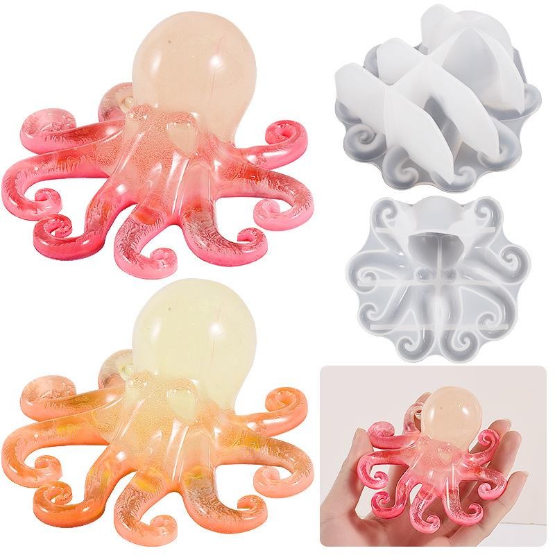 

3D Octopus Silicone Mold DIY Handmade Crystal Epoxy Resin Plaster Molds Desktop Ornament Home Craft Decoration Making Supplies