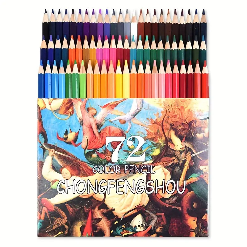 

Brutfuner 72 Colored Pencils Set, Professional Drawing Pencils for Coloring Books, Soft Wax-Based Cores and Vibrant Colors for S