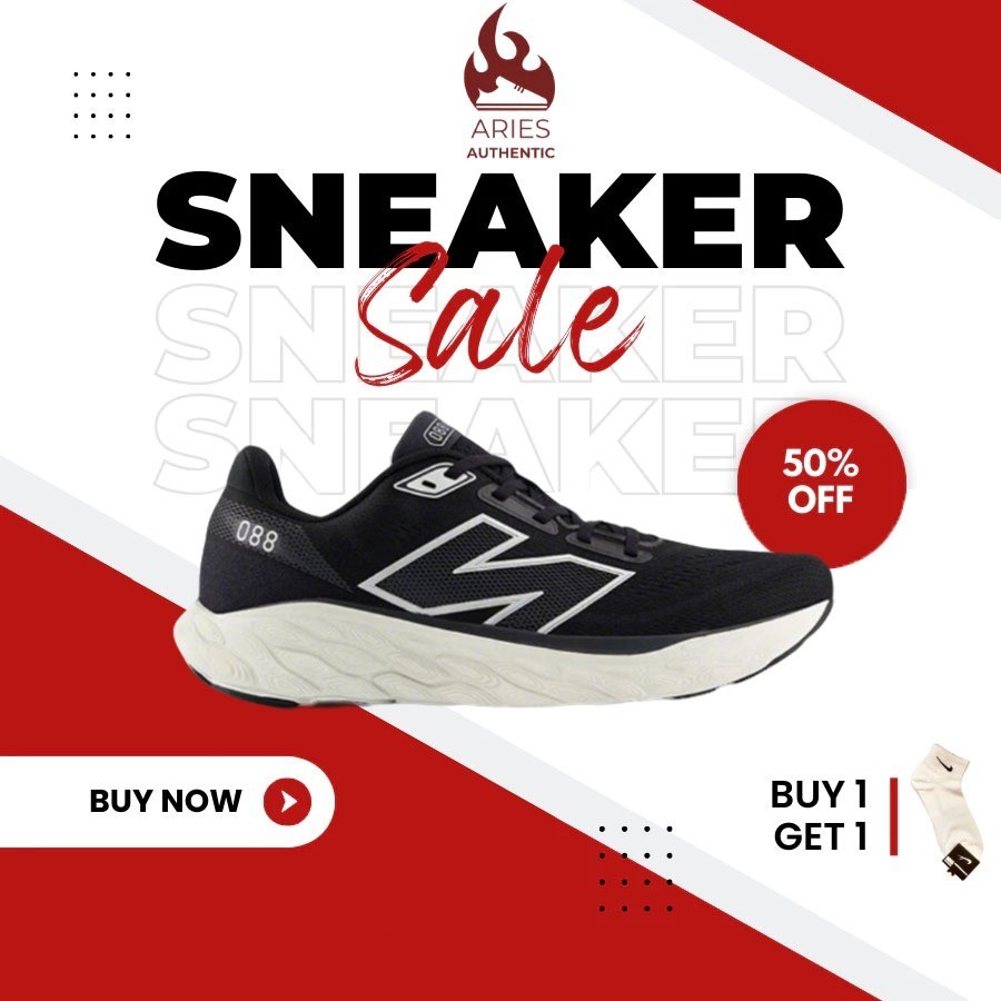 Sepatu lari santai New Balance NB Fresh Foam X 880v14, nyaman, anti licin, tahan aus, dengan ketingg